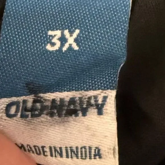 OLD NAVY Black Cap-Sleeve Cropped Pintucked Poet Blouse, NWOT! Size 3X - Picture 5 of 6